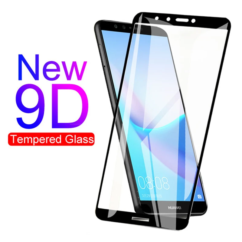 9D закаленное стекло для Huawei Y7 Y6 Y5 Prime 2018 Y9 2019 Защитное huawei Pro защита экрана|Защитные