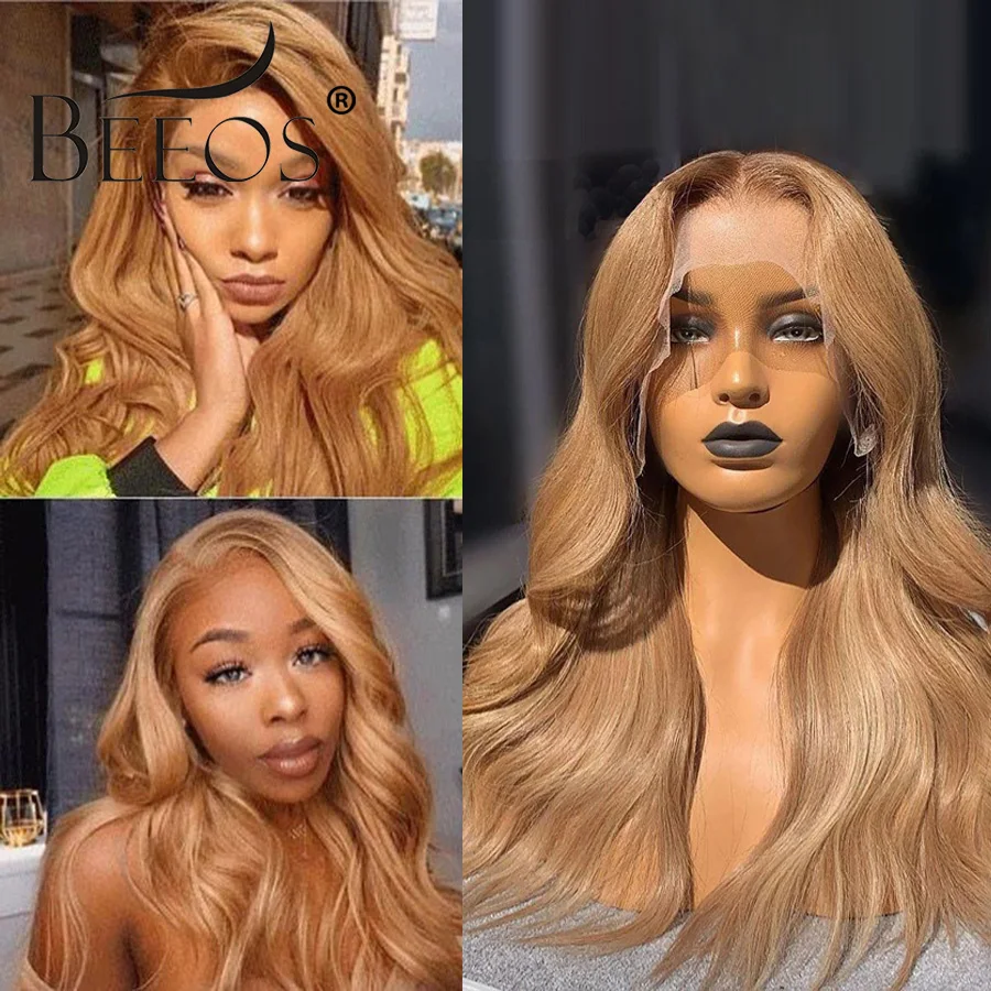 PROD 1005002629909962 Beeos 180% 360 Lace Front Human Hair Wig Body
Wave Honey Blonde Color Pre Plucked With Baby Hair Bleached Knots
Brazilian Remy