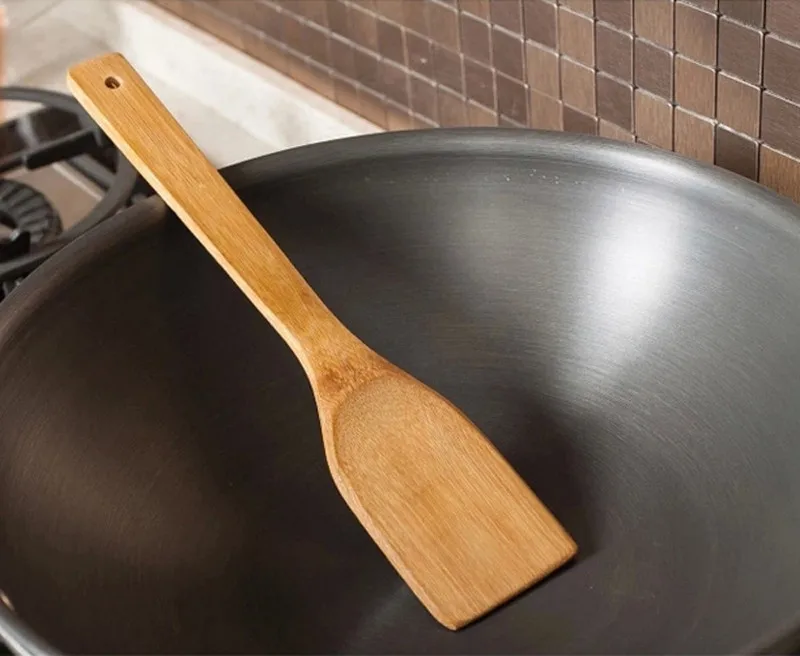 Натуральная бамбуковая лопатка для кухни удобная для приготовления пищи антипригарная кухонная посуда скребок посуда мебель ремесло Лопата