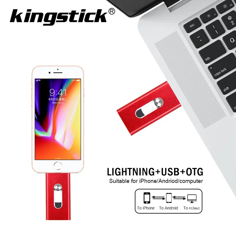 USB флэш-накопитель для iPhone X/8/7/7 Plus/6 Plus/6s/5/SE/ipad 3 в 1 флеш-накопитель 16 ГБ 32 ГБ 64 ГБ 128 ГБ флэш-накопитель usb 2,0