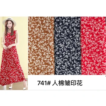 

Rayon crepe fabric,rayon printed fabrics for dress summer fabrics soft and comfortable