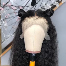 Transparent Lace Wig Glueless Full Lace Wigs With Baby Hair Curly Hair Pre Plucked Lace Wig Human Hair Bleached Knots Long Wig