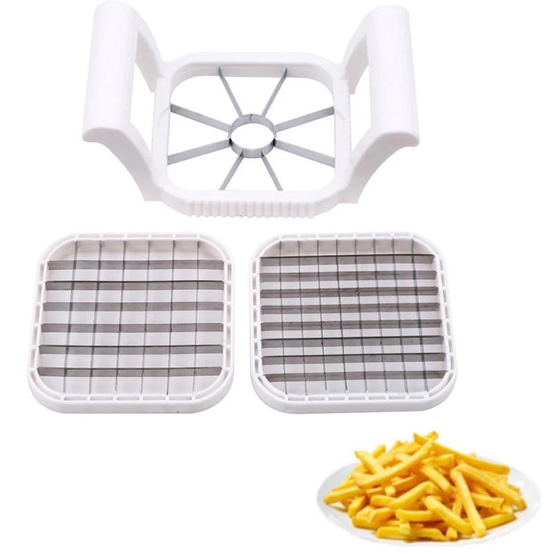 French Fry Cutter, Solucky 3 in 1 Onion Potato Cutter, Professional  Homestyle Vegetable Chopper Dicer Apple Slicer, Great for Potatoes Carrots