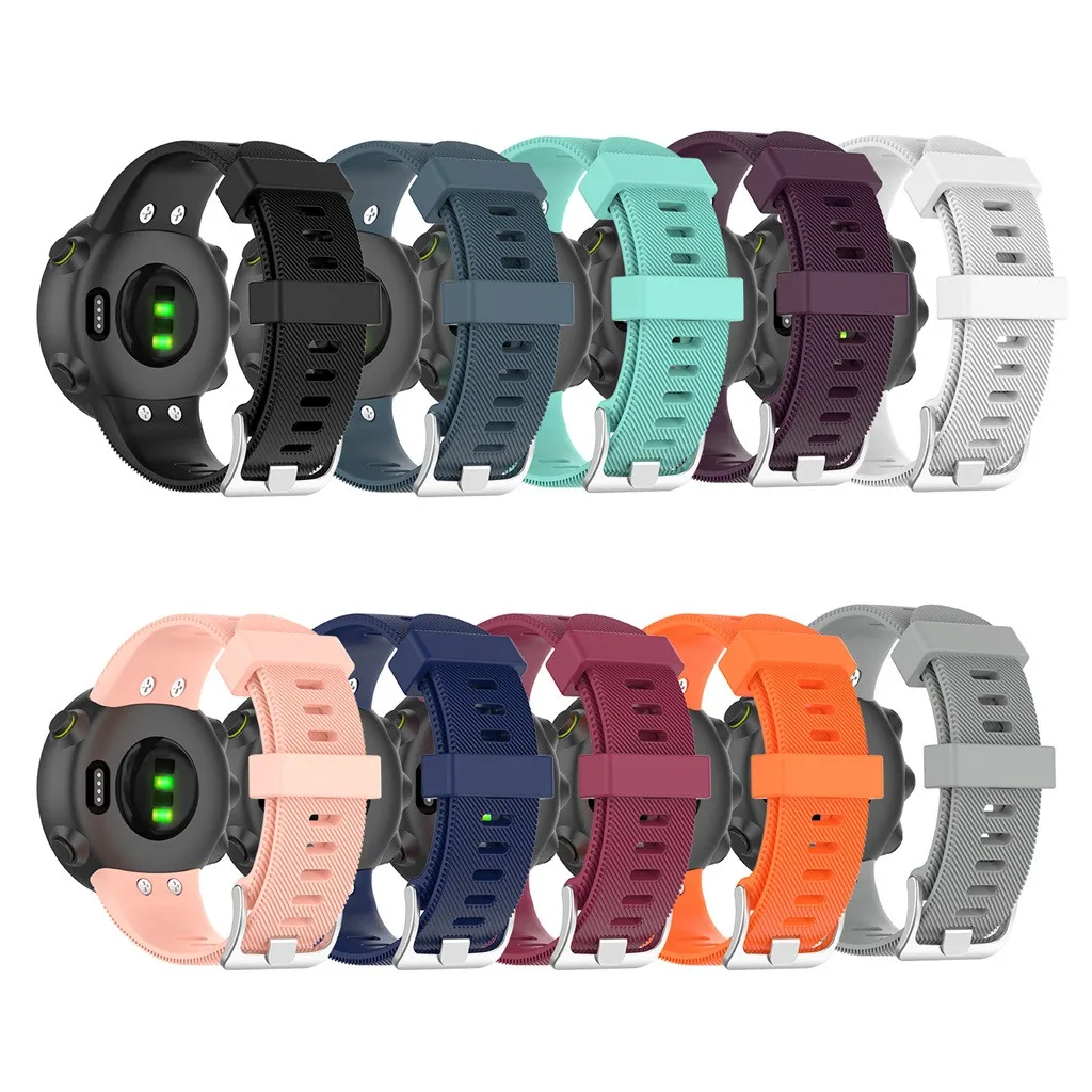 Ouhaobin Watch Band for Garmin Forerunner 45/45S Sports Soft Silicone Replacement Strap 25mm band Accessories | Электроника