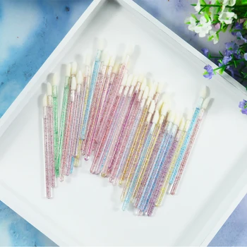 

50pcs disposable lip brush stick lipstick crystal brush female portable lip film lip glaze lip pen lip gloss brush