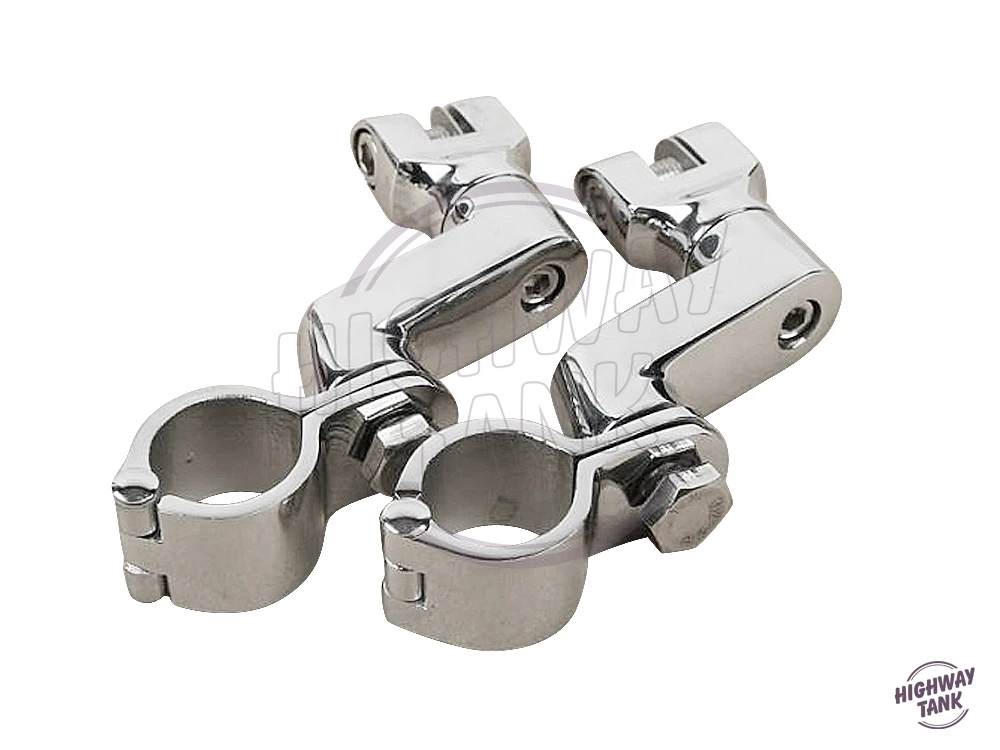 

1" 22mm 25mm Chrome Motorcycle Front Foot Rest Pegs Adjustable Mount Kit case for Harley Sportster 1200 Honda Yamaha Kawasaki