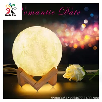 

Hot selling 3D printing moon light cartoon LED night light for bedroom gadgets electronic USB Light Creative gifts change color