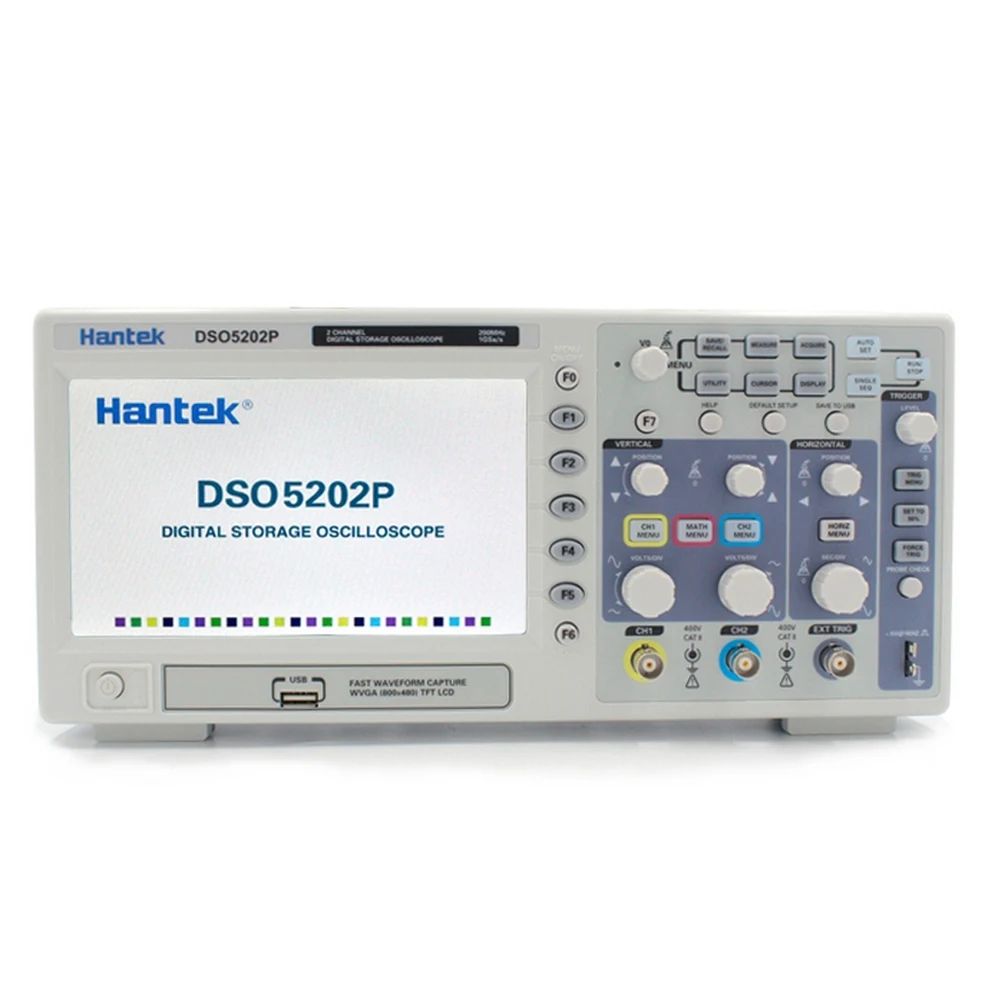 Цифровой осциллограф Hantek DSO5202P 200 МГц 2 канала 1 Гвыб/с USB ЖК-дисплей ПК цифровое