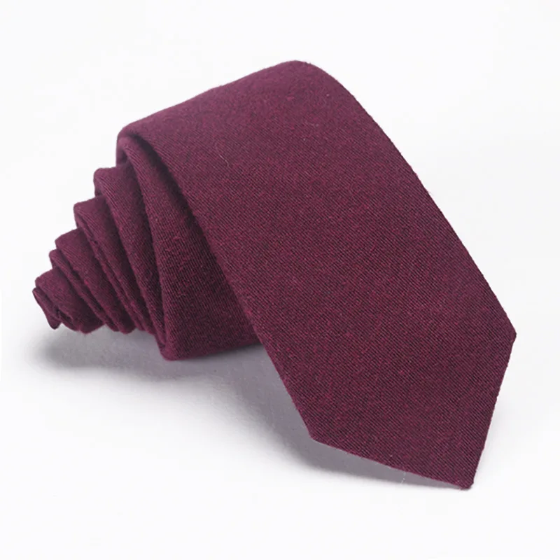 Имитация шерсти галстук сплошной цвет хлопок галстук для мужчин и женщин матовый мягкий Повседневный 6 см галстук сплошной цвет Модный повседневный