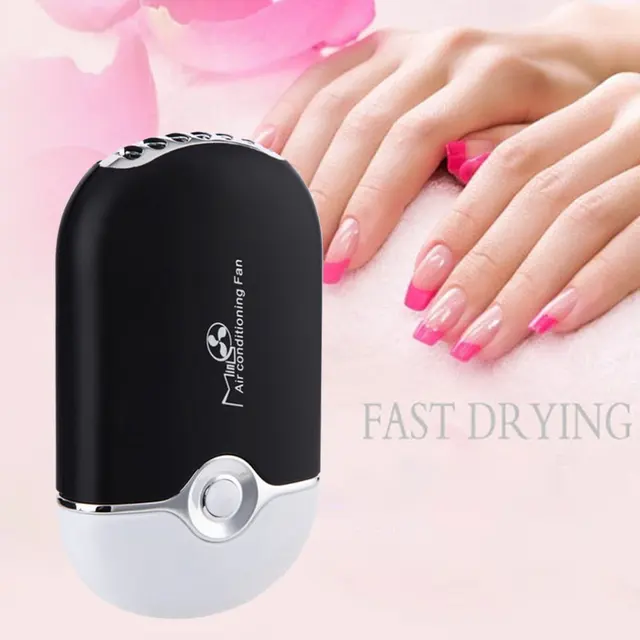 USB Mini Fan Air Conditioning Blower Quick Dryer For Eyelash Extension & Nail Polish Rechargeable Quick Dry Pocket Cooling Fan 3
