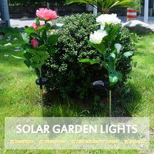 Светодиодный светильник на солнечных батареях, 3 садовые огни, дорожка, пейзаж, ночные огни, праздничные украшения, огни