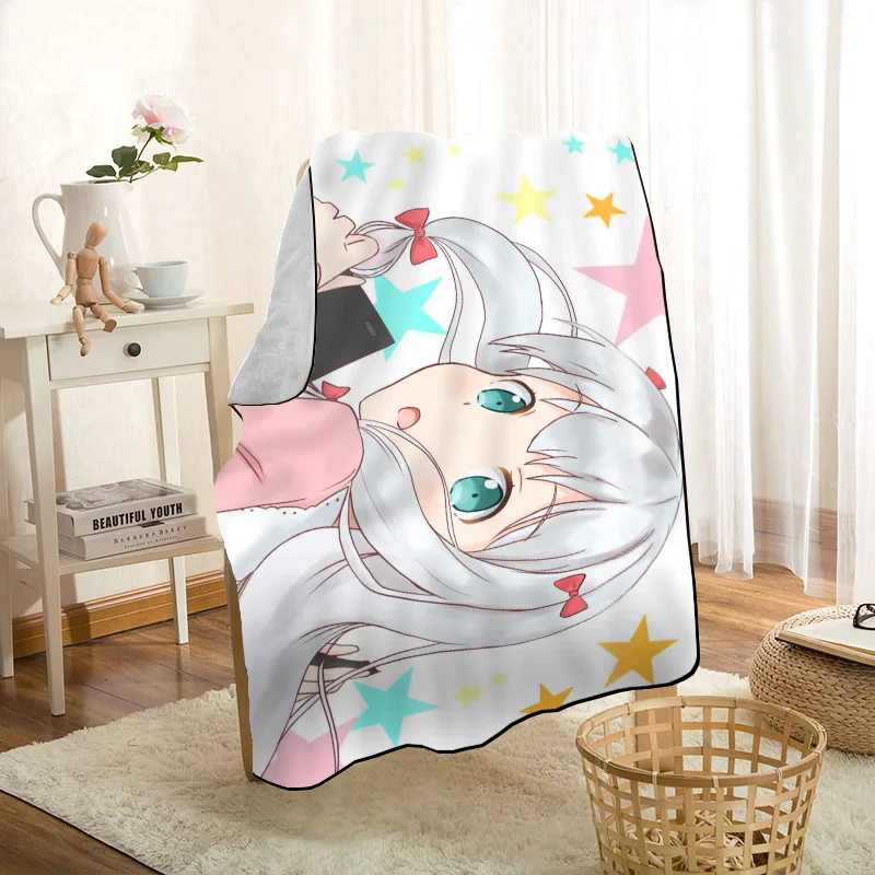 

Eromanga Sensei Throw Blanket Personalized Blankets On For The Sofa/Bed/Car Portable 3D Blanket For Kid Home Textile Fabric 0331
