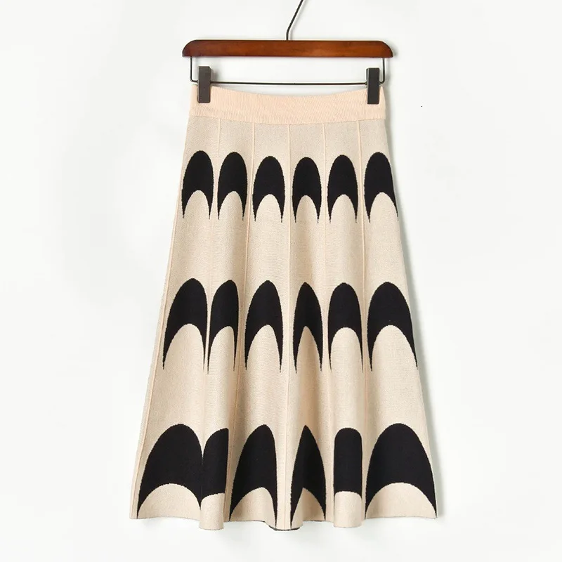 half skirt Хорошее качество хит цвет полумесяц Луна тонкий маятник Вязание над женщин X90861 - Цвет: half skirt
