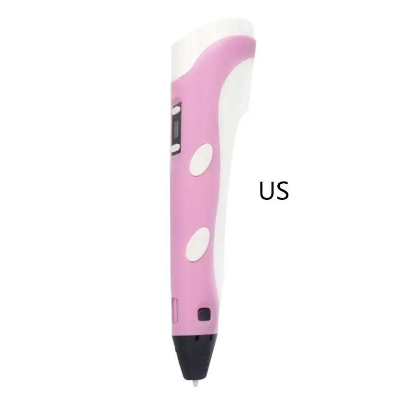 Детская ручка для рисования с 3D принтом для девочек и мальчиков, подарки для детей, игрушка, обучающий продукт, Великобритания/ЕС/США - Цвет: US-Pink
