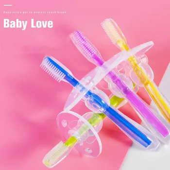 

Baby Care Supplies Kids Soft Silicone Training Toothbrush Baby Children Dental Care Tooth Brush Tools Baby kid Teething Teether