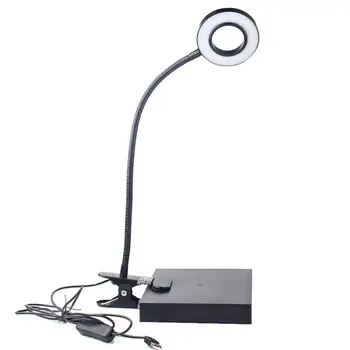 

USB Circle Makeup Tattoo LED Desk Lamp Eyebrow Lip Tattoo Beauty Salon Reading Lamp Nail Art Tattoo Makeup Led Lights With Clip