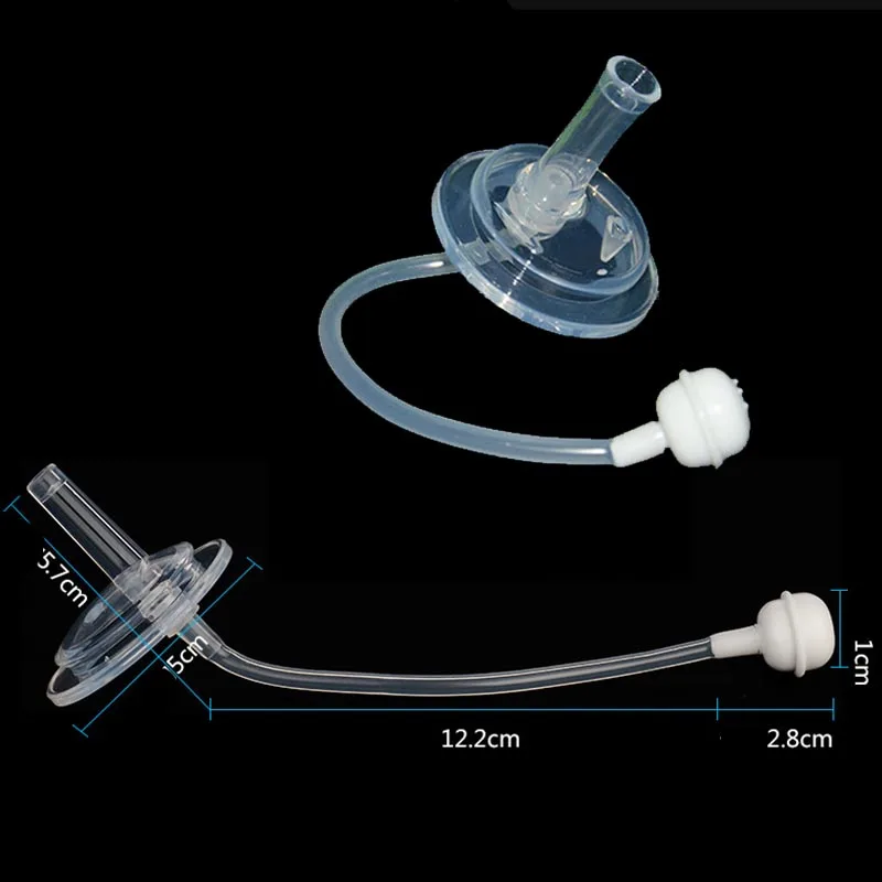 1 Set Baby Bottle Straw Replacement Wide Mouth Caliber Children Feeding Drinking Water Cup Straw Replacement Bottle Accessories 3