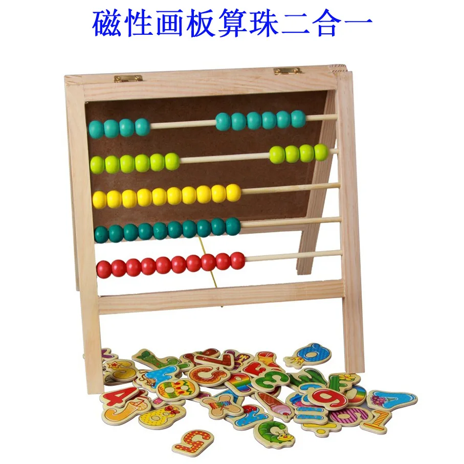

Multi-functional Magnetic with Numbers Lettered Beads Sketchpad Infants Mathematics ENLIGHTEN Early Education Toy Wood Education