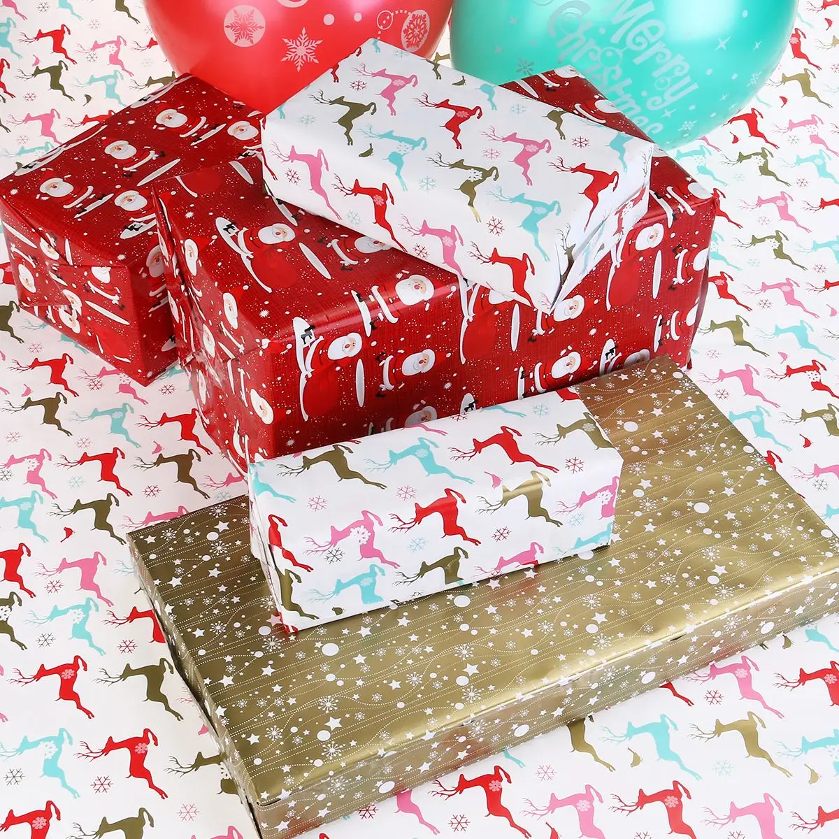 NICEXMAS Рождество 3 рулона оберточная бумага Рождество подарочная оберточная бумага подарок Рождество вечерние Рождественская Подарочная коробка подарочная упаковка бумага A30