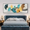 Yellow And Blue Ginkgo Leaves Oil  Painting On Canvas Print Nordic Poster Wall Art Picture For Living Room Home Decor Frameless ► Photo 1/6