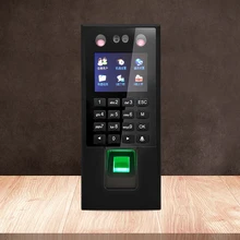 Face Fingerprint Password Time Attendance Machine Employee Checking-in Recorder LCD Screen DC 12V Time Attendance, U-Disk