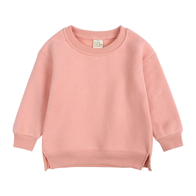 Baby Boys Clothes Winter Autumn Hoodies Sweatshirts Kids Girls Thicken Fleece Solid Pullovers Tops Children's Clothing