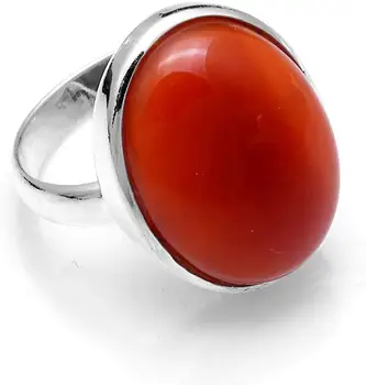 

Genuine Carnelian Ring 925 Sterling Silver, USA Size : 8, 2SR571