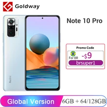 Global Version Xiaomi Redmi Note 10 Pro 6GB RAM 64GB / 128GB ROM Mobile Phone 108MP Camera Snapdragon 732G 120Hz AMOLED Display