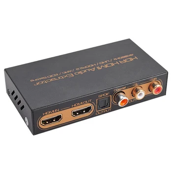 

4K@60Hz HDR HDMI Audio Extractor HDMI Switch 3D One Optical Coaxial HDCP2.2 LR ARC Audio EDID Setting for PS3 HDTV DVD STB EU Pl
