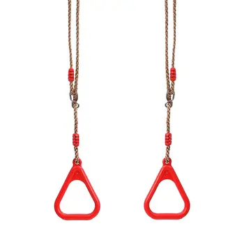 

Kids Outdoor Indoor Multifunction Adult Wood Trapeze Swing with Plastic Rings Funny Game Toys For Chhildren Sport Birthday Gift