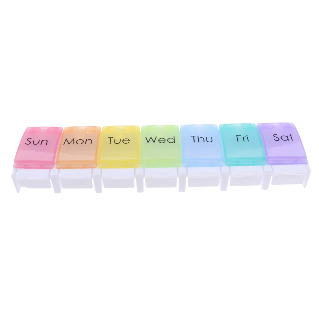 7 Days Week Pill Tablet Vitamin Medicine Box Container Storage Organizer