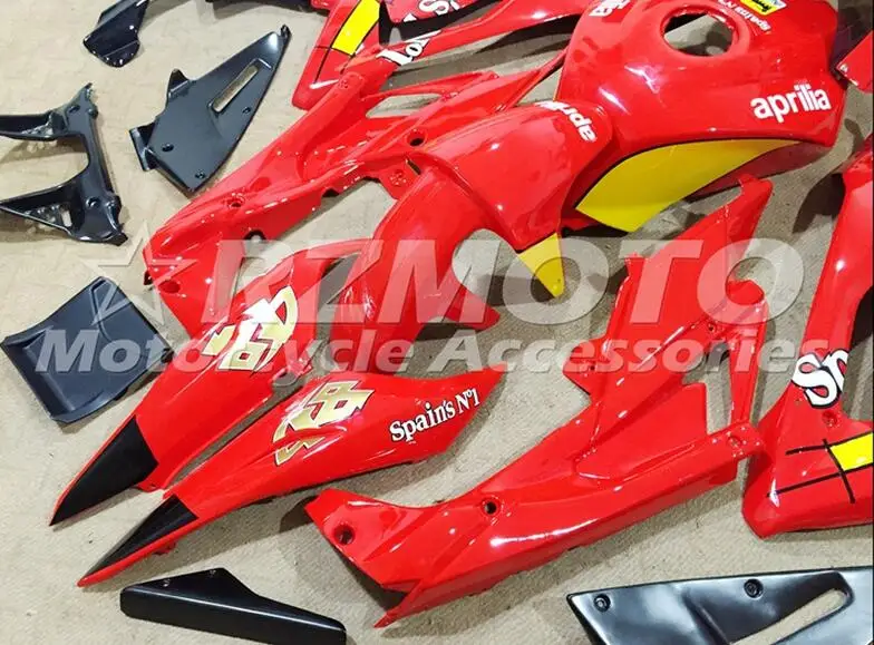 4 подарки ABS впрыск набор подходит для Aprilia RS125 06 07 08 09 10 11 RS4 РСВ 125 2006 2011 Обтекатели желтого и красного цветов
