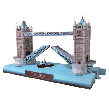 

3D puzzle paper building model toy world's great architecture tower bridge London England River Thames famous build