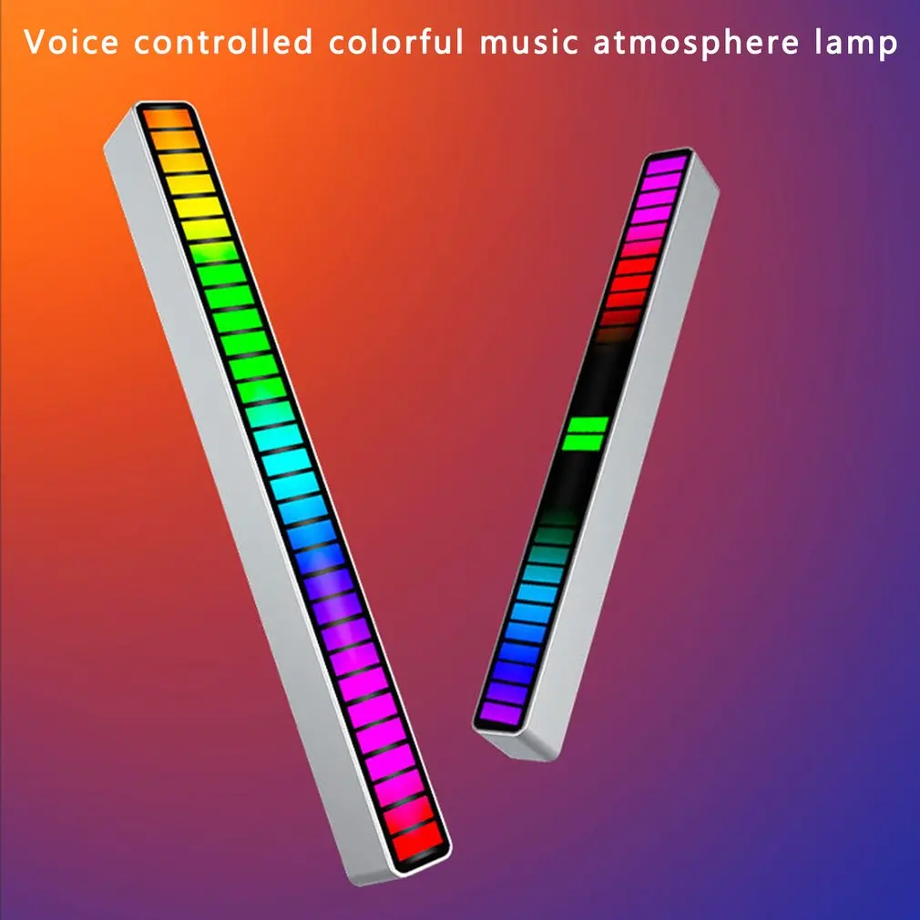 1pc RGB Sound-activated Pickup Atmosphere Light APP Control Rechargeable Car Desktop Music Voice Rhythm Ambient | Освещение