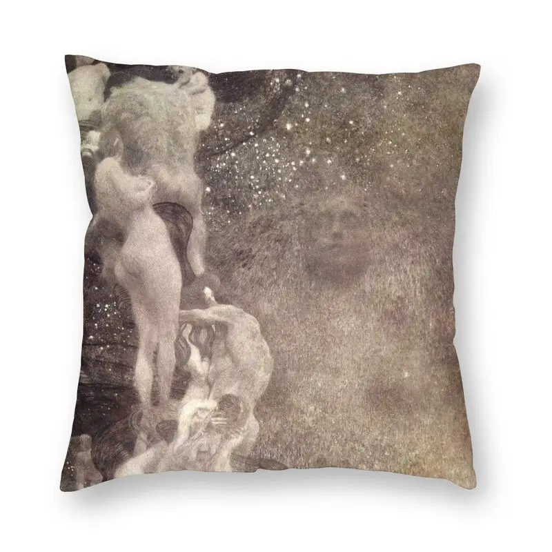 

Philosophy By Gustav Klimt Cushion Cover 3D Print Painting Pop Art Throw Pillow Case for Sofa Custom Pillowcase Decoration