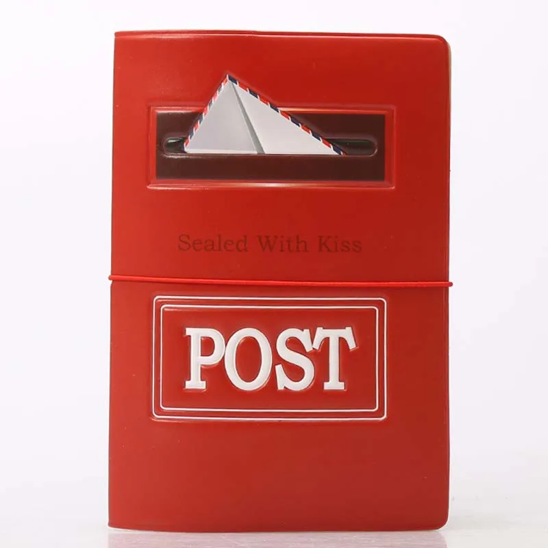 

60PCS / LOT Creative Mailbox Passport Cover 3D Passport Holder Travel Passport Clip