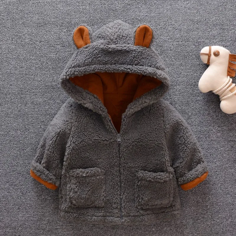 2019 Autumn Winter Toddler Boy Jacket Kids Thickening Fleece Corduroy Outerwear Boys Kids Coat Baby Toddler Coat Clothes（2）