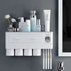 Dust-proof Toothbrush Holder High Capacity Toothpaste Storage Bathroom Accessories Automatic Convenient Toothpaste Dispenser 3