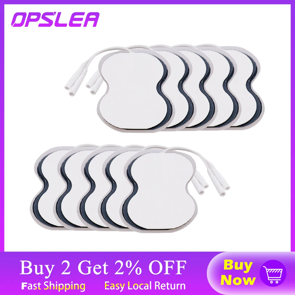 10Pcs/lot Ems Nerve Muscle Stimulator Silicone Gel Electrode Pads Tens