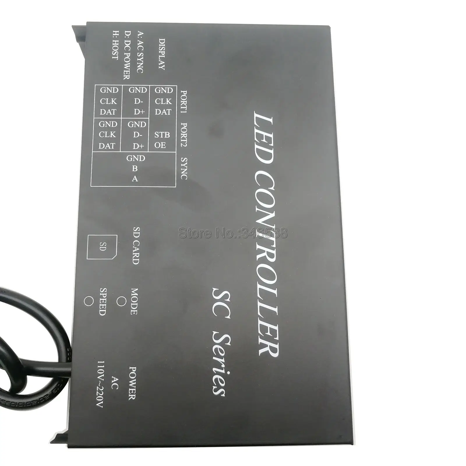 H803SC SD карта светодиодный контроллер с поддержкой музыки DMX512, WS2812 и т. Д. Вход для микрофона и аудиокабеля максимум 4096 пикселей