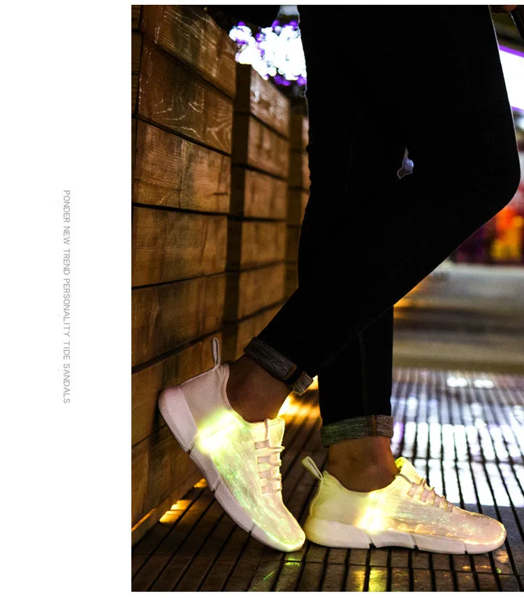 Summer Boy Luminous Glowing Sneakers Men Women Girls Kids LED Light Shoes Children Flashing With Light Adults USB Recharge Shoes children's shoes for sale