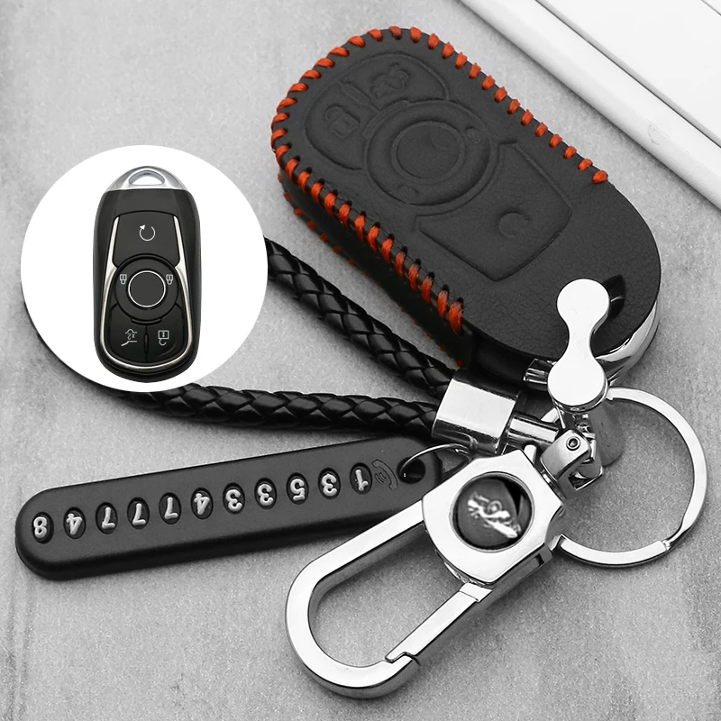 

Leather Protection Key Case Cover for OPEL Astra Buick ENCORE ENVISION NEW LACROSSE Rings Protect Shell Car Styling key cover