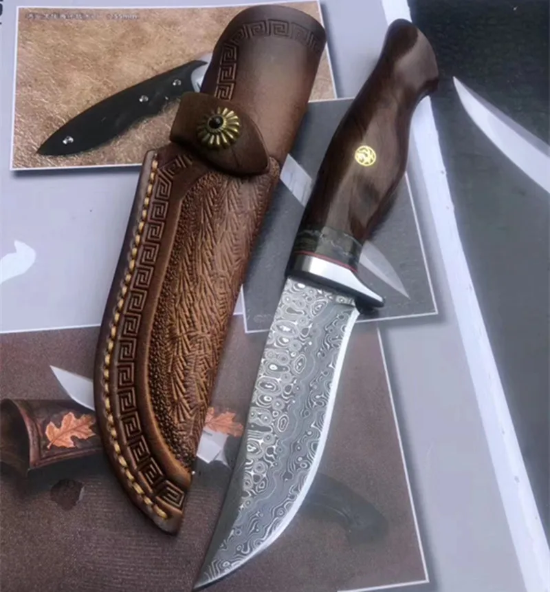 Инструмент для выживания на природе дамасская сталь узор пустыня железное