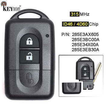 Keyforkess 433MHz ID46 / 4D60 Chip 285E34X00A /285E3EB30A, Fob portachiavi remoto per Nissan Juke Navara Micra Xtrail Qashqai Duke