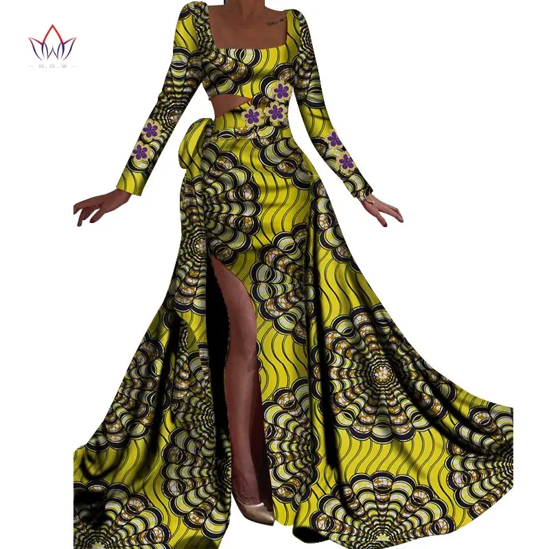 Весенние новые модные африканские платья для женщин Дашики кружева лоскутное традиционная африканская одежда Вечерние платья WY4474 - Цвет: 24