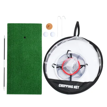 

Golf Chipping Practice Net Golf Pop-UP Indoor Outdoor Chipping Pitching Cages Mats Practice Easy Net Golf Training Aids