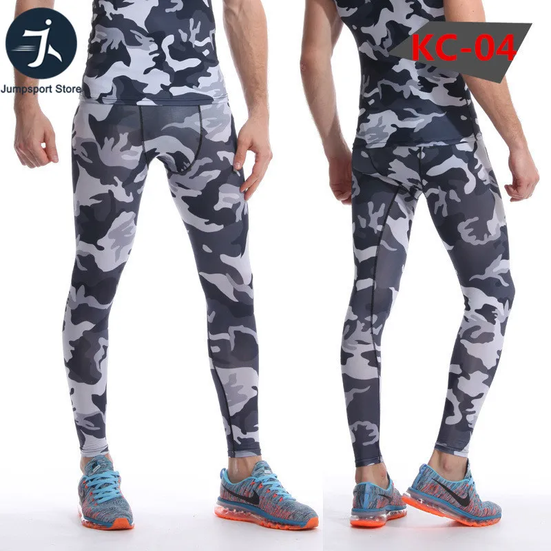 

Mens Camouflage Pants Slim Skinny Casual Leggings Bodybuilding Fitness Men Compression Exercise Pants running trousers