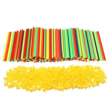 

4D DIY Straw Building Blocks with Storage Box Plastic Space Straw Puzzle Kindergarten Building Blocks Educational Toys Kids Gift