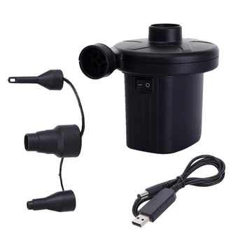 

Portable Electric Air Pump Air Mattress Boat Car Auto Air Inflatable Pump For Car Camping Inflator with 3 Nozzles for Car Use