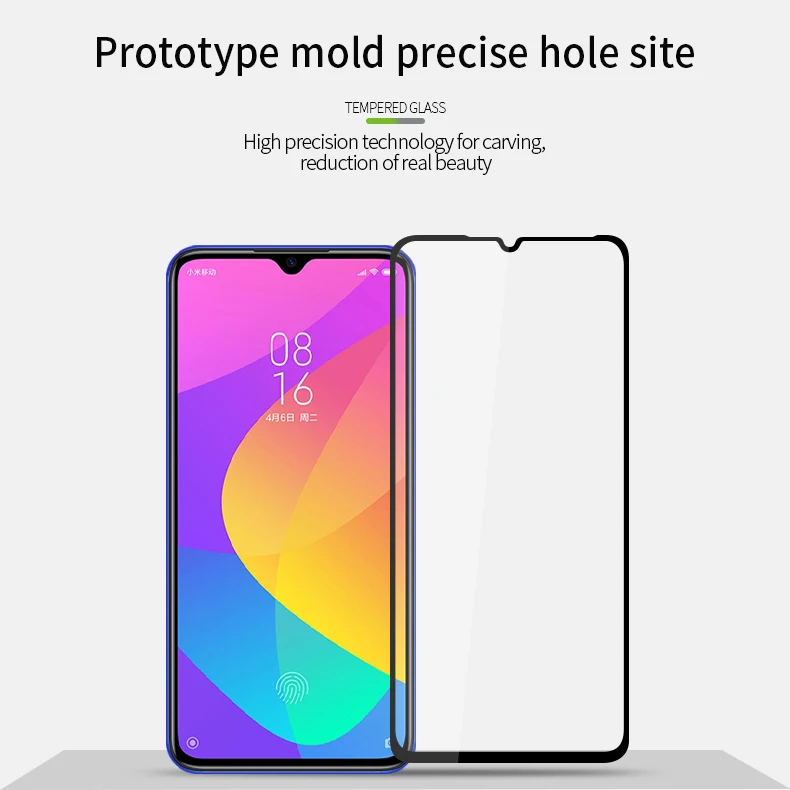 MOFI для Xiaomi mi 9 Lite закаленное стекло 2.5D изогнутый экран протектор полное покрытие для mi 9 Lite Защитная пленка для ЖК-экрана